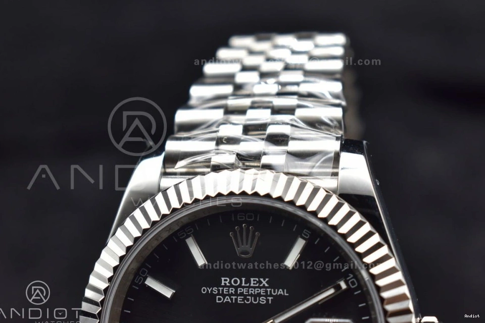 SA3235 Jubilee Stick 41 DateJust Edition Best 904L on 126334 1:1 Bracelet Black Dial DIWF Steel 0127